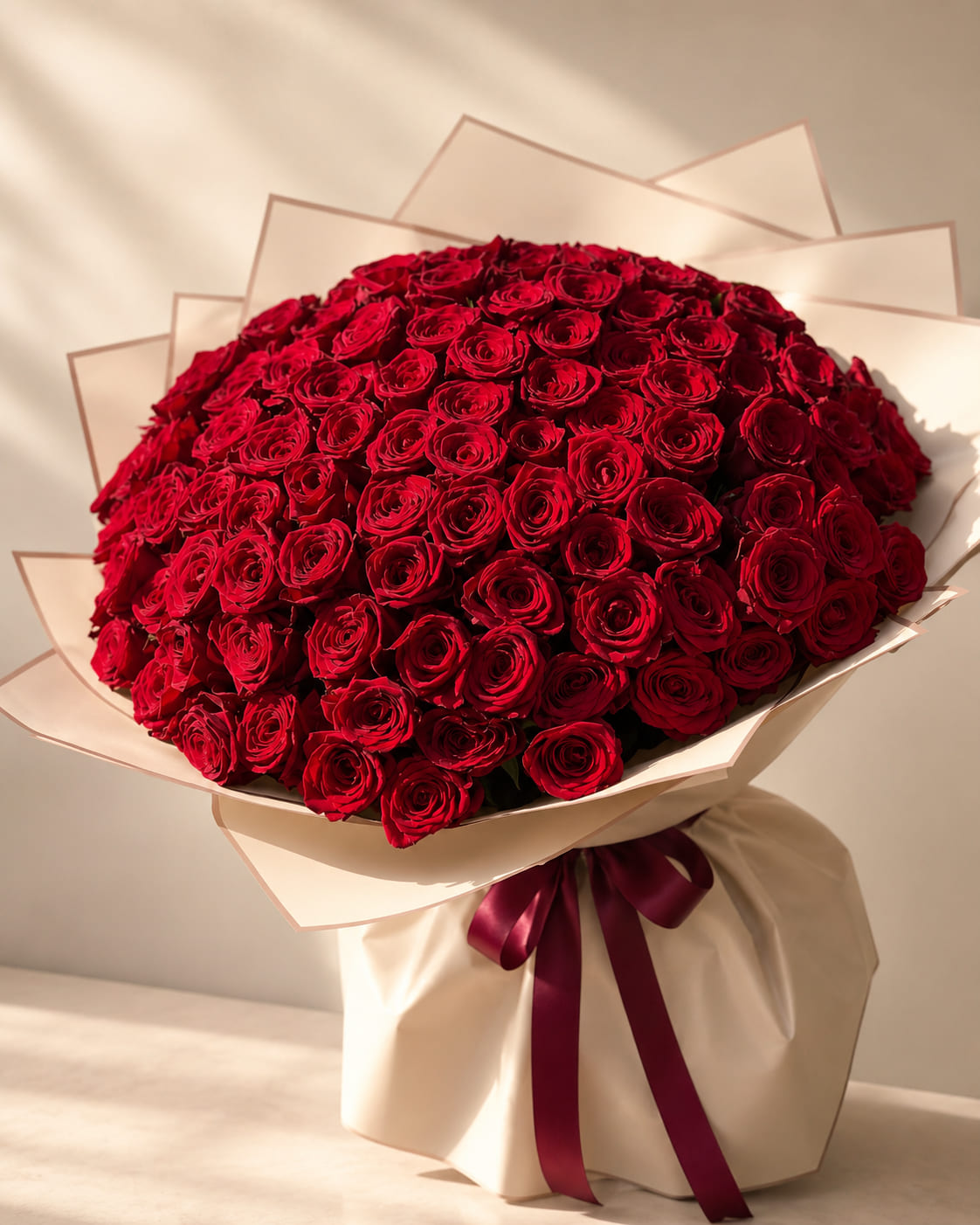 Luxury romantic rose bouquet hand-delivered in Rabat Morocco